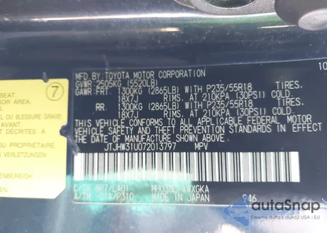 2007 Lexus Rx 400H from USA, damaged, VIN JTJHW31U072013797